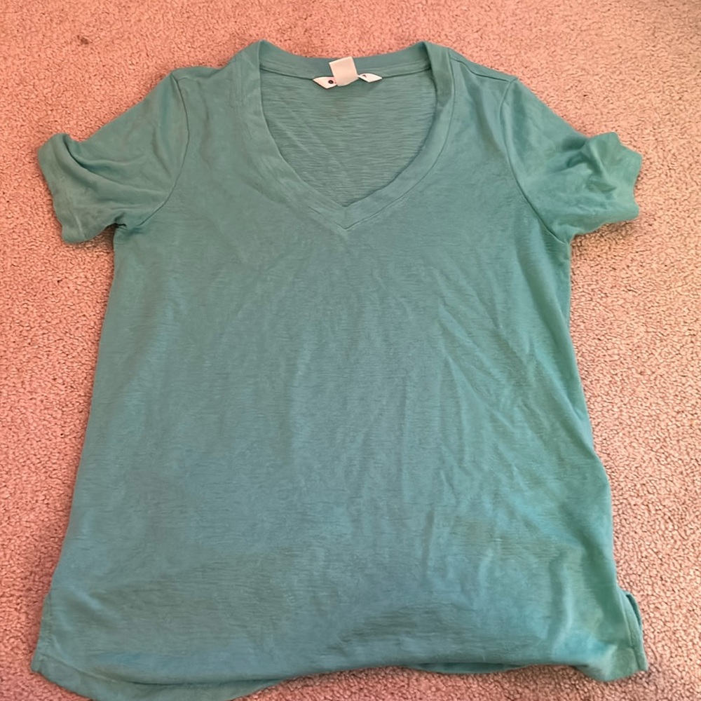 Teal athleta short sleeve shirt